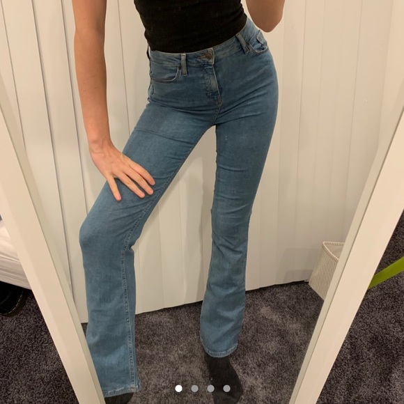 topshop bell bottom jeans